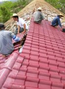 貴州畢節養殖場屋面改造秸稈纖維聚酯瓦工程案例
